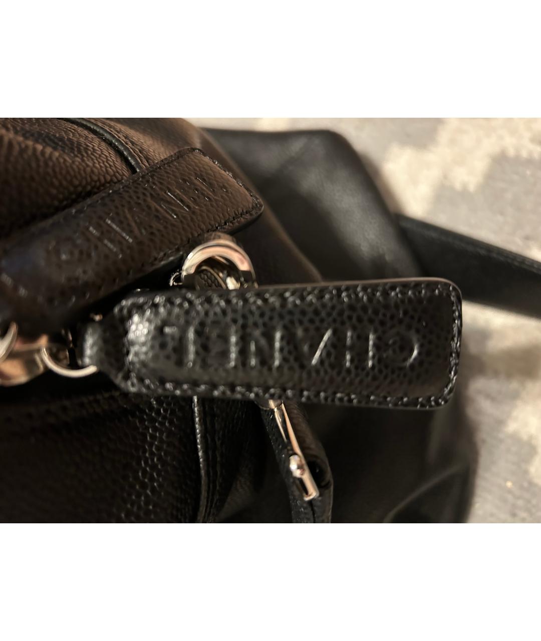 CHANEL Черная кожаная дорожная/спортивная сумка, фото 5