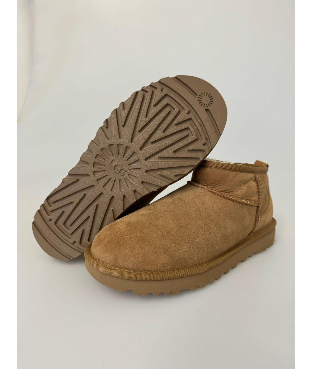 UGG AUSTRALIA Коричневые замшевые полусапоги, фото 6
