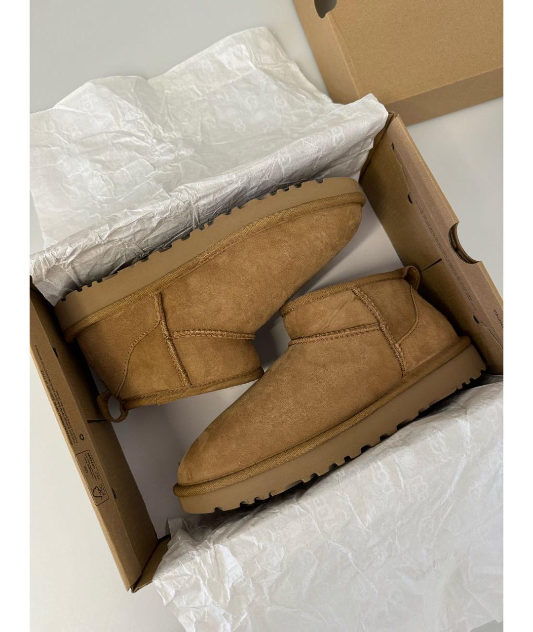 UGG AUSTRALIA Коричневые замшевые ботинки, фото 2