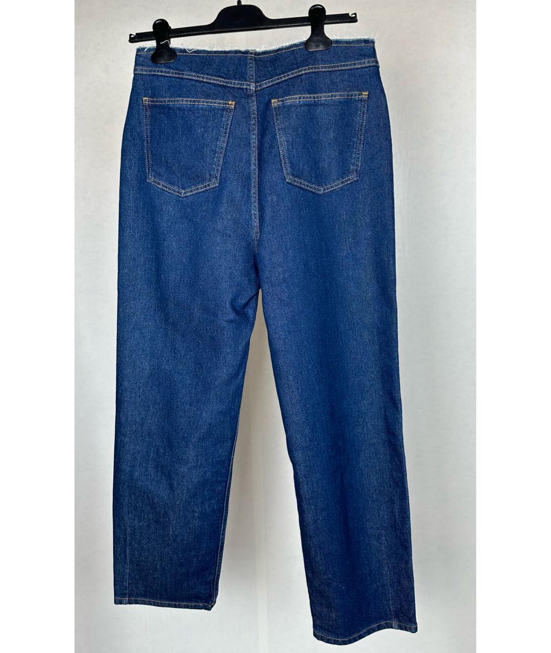LIVIANA CONTI Темно-синие хлопко-лиоцелловые прямые джинсы, фото 2