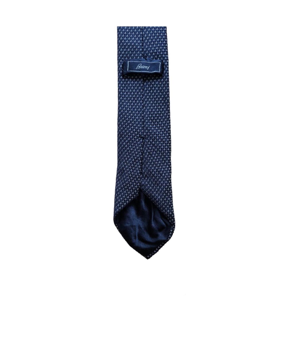 BRIONI Темно-синий шелковый галстук, фото 2