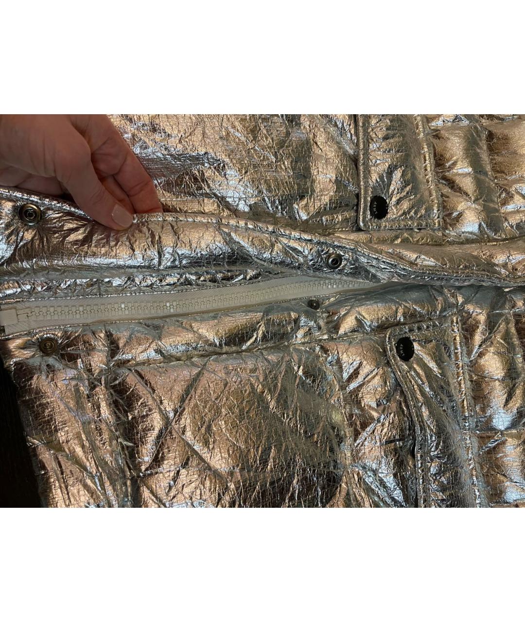 YVES SALOMON Серебрянный полиэстеровый жилет, фото 4