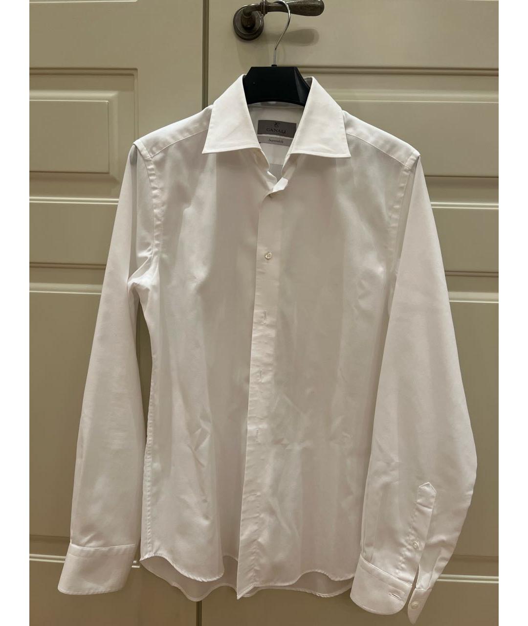 CANALI Белая хлопковая классическая рубашка, фото 5