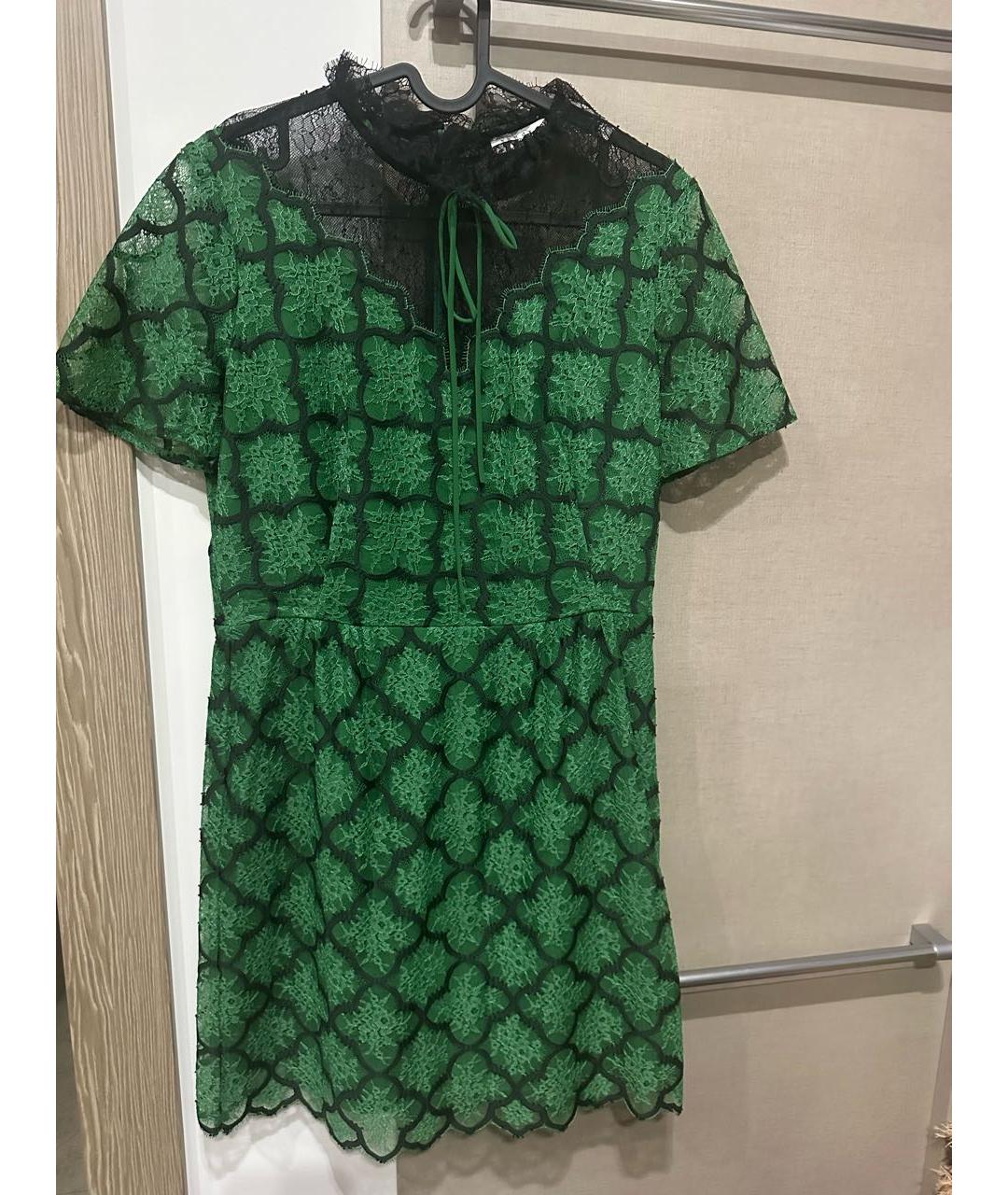SANDRO Зеленые кружевное коктейльное платье, фото 9
