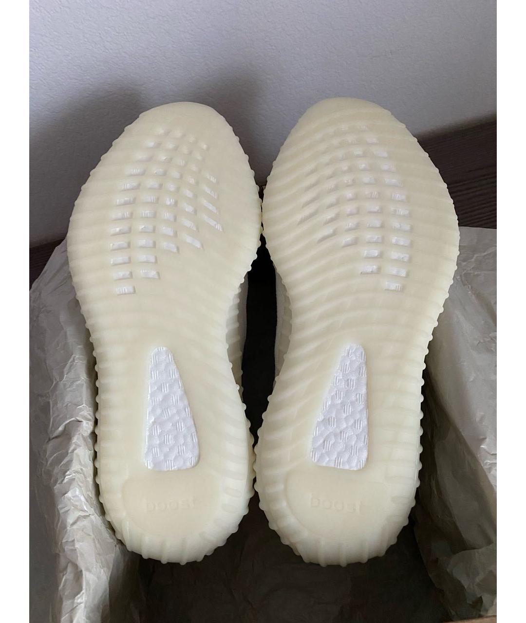 ADIDAS YEEZY Белые текстильные низкие кроссовки / кеды, фото 7