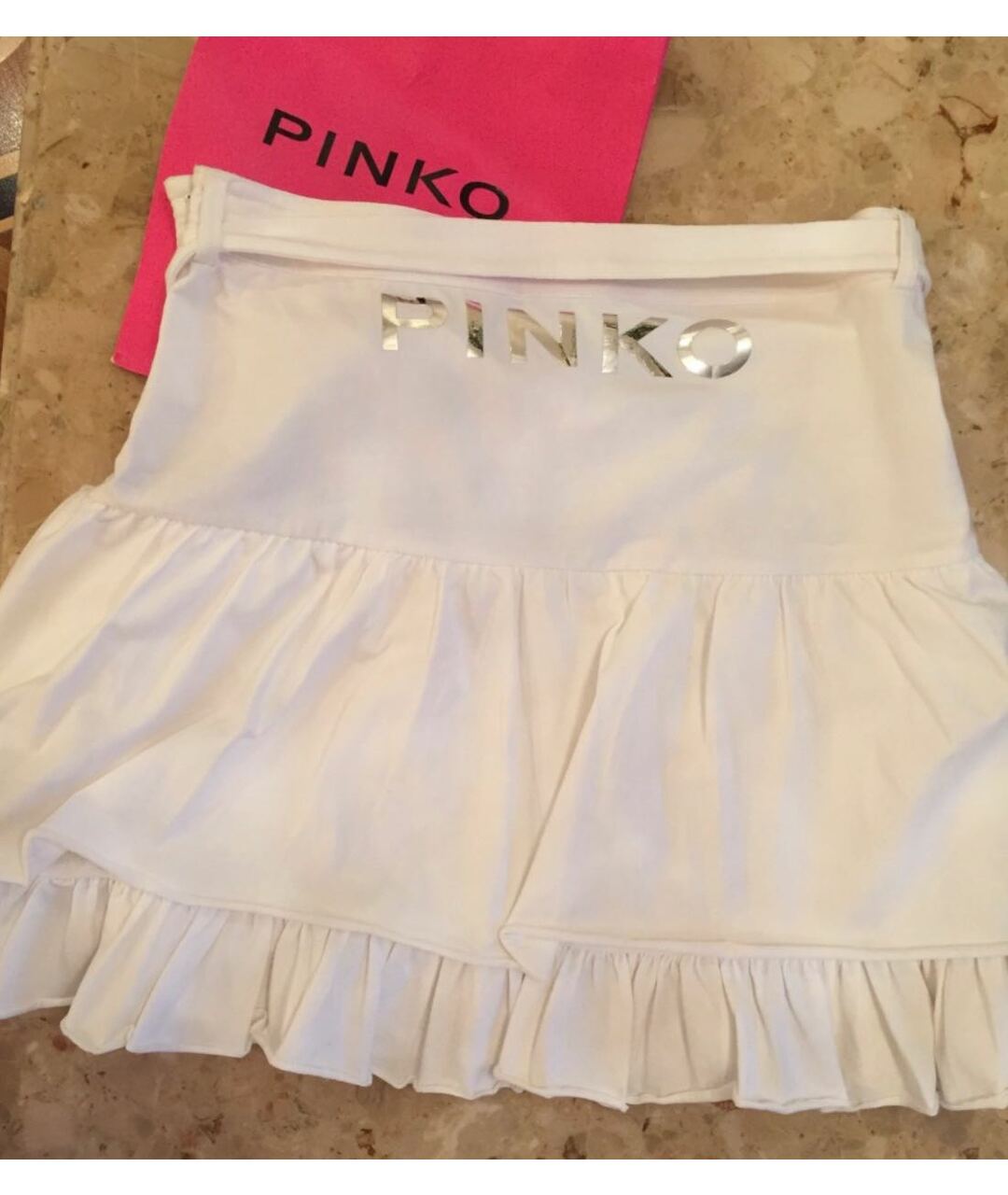 PINKO Белая хлопковая юбка, фото 6