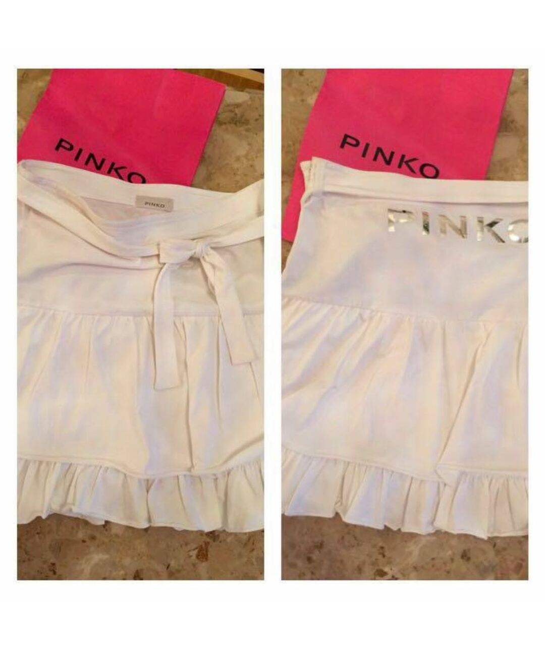 PINKO Белая хлопковая юбка, фото 3