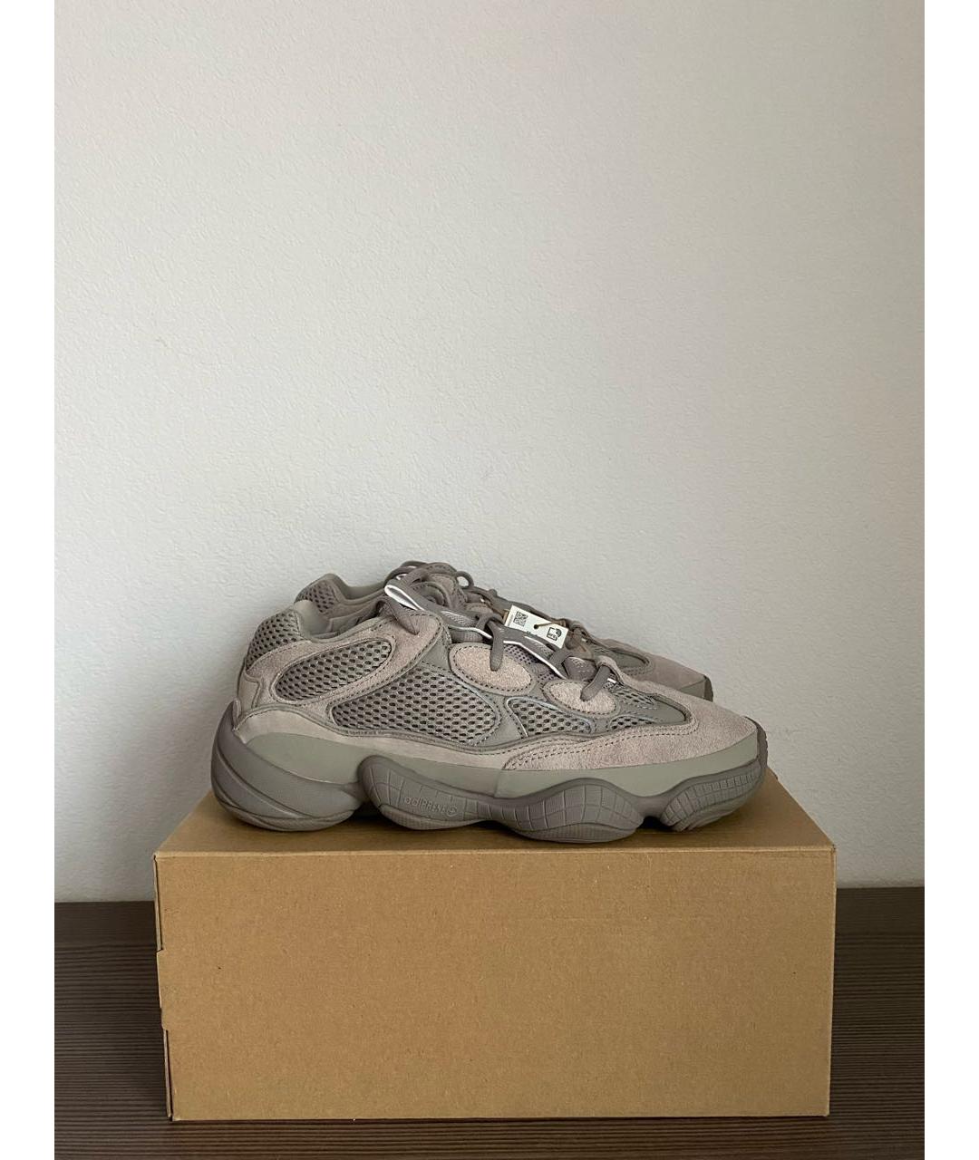 ADIDAS YEEZY Серые замшевые низкие кроссовки / кеды, фото 9