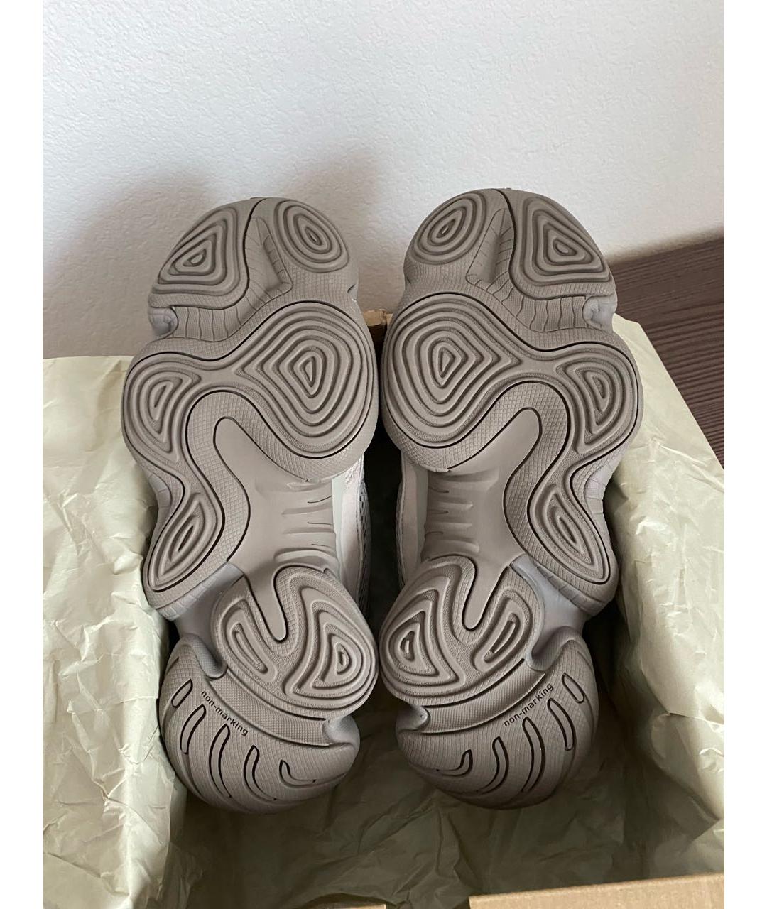 ADIDAS YEEZY Серые замшевые низкие кроссовки / кеды, фото 8