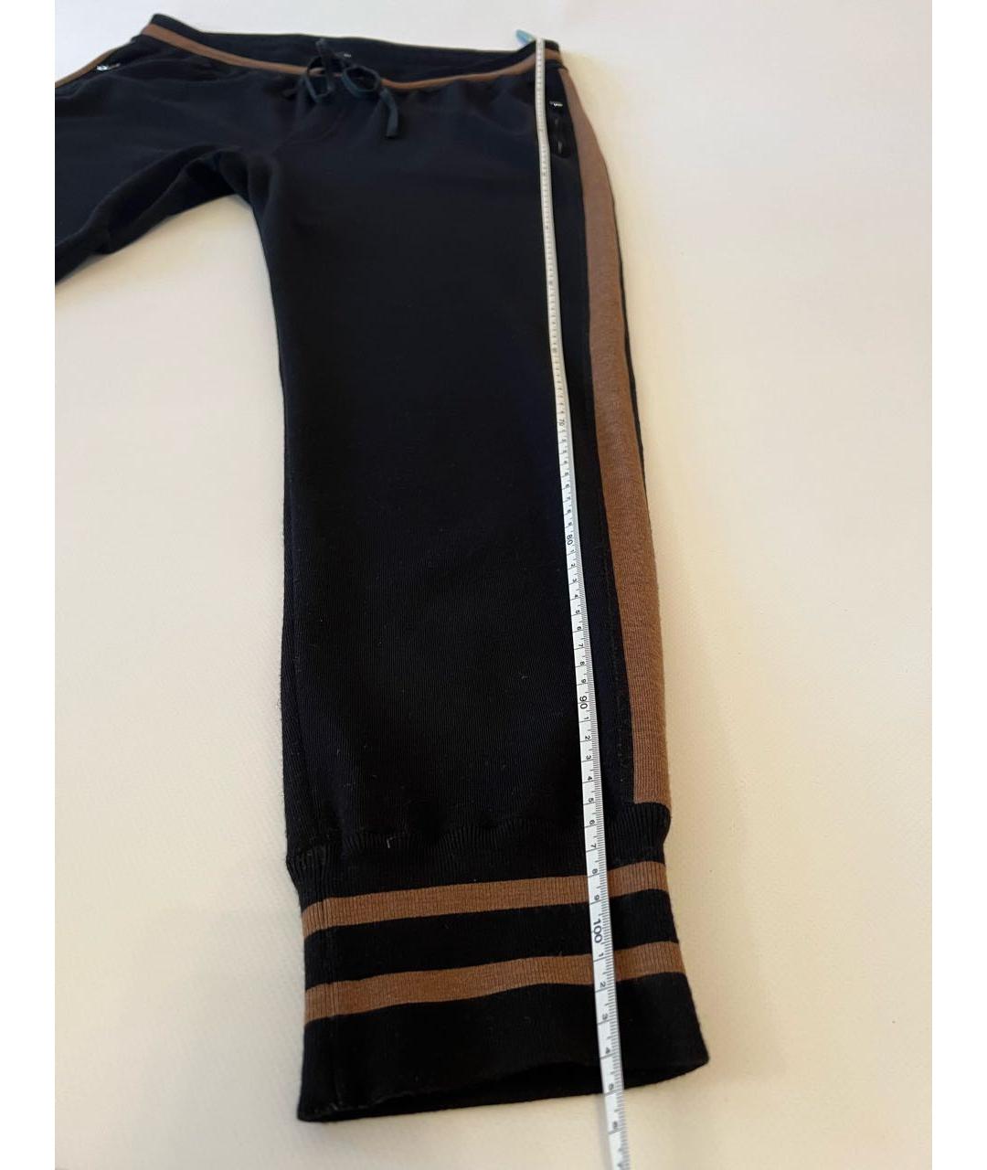 DOLCE&GABBANA Черные шерстяные повседневные брюки, фото 7