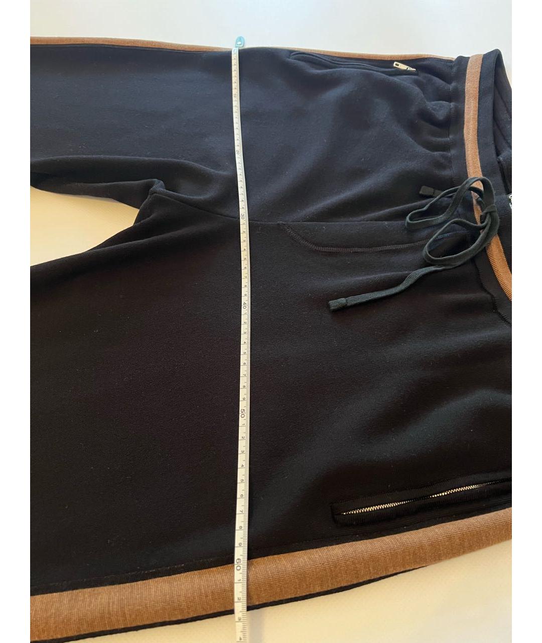 DOLCE&GABBANA Черные шерстяные повседневные брюки, фото 6