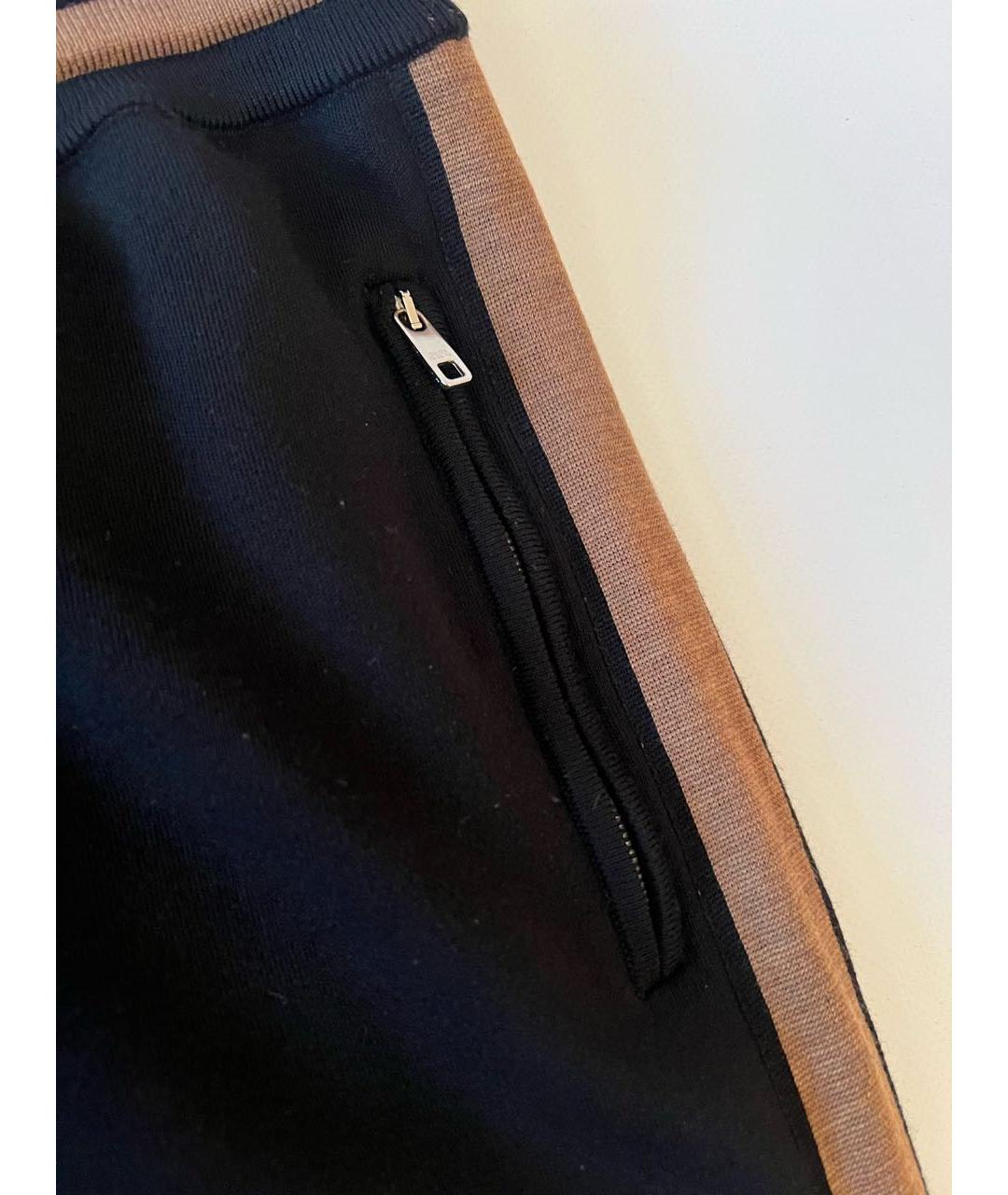 DOLCE&GABBANA Черные шерстяные повседневные брюки, фото 4