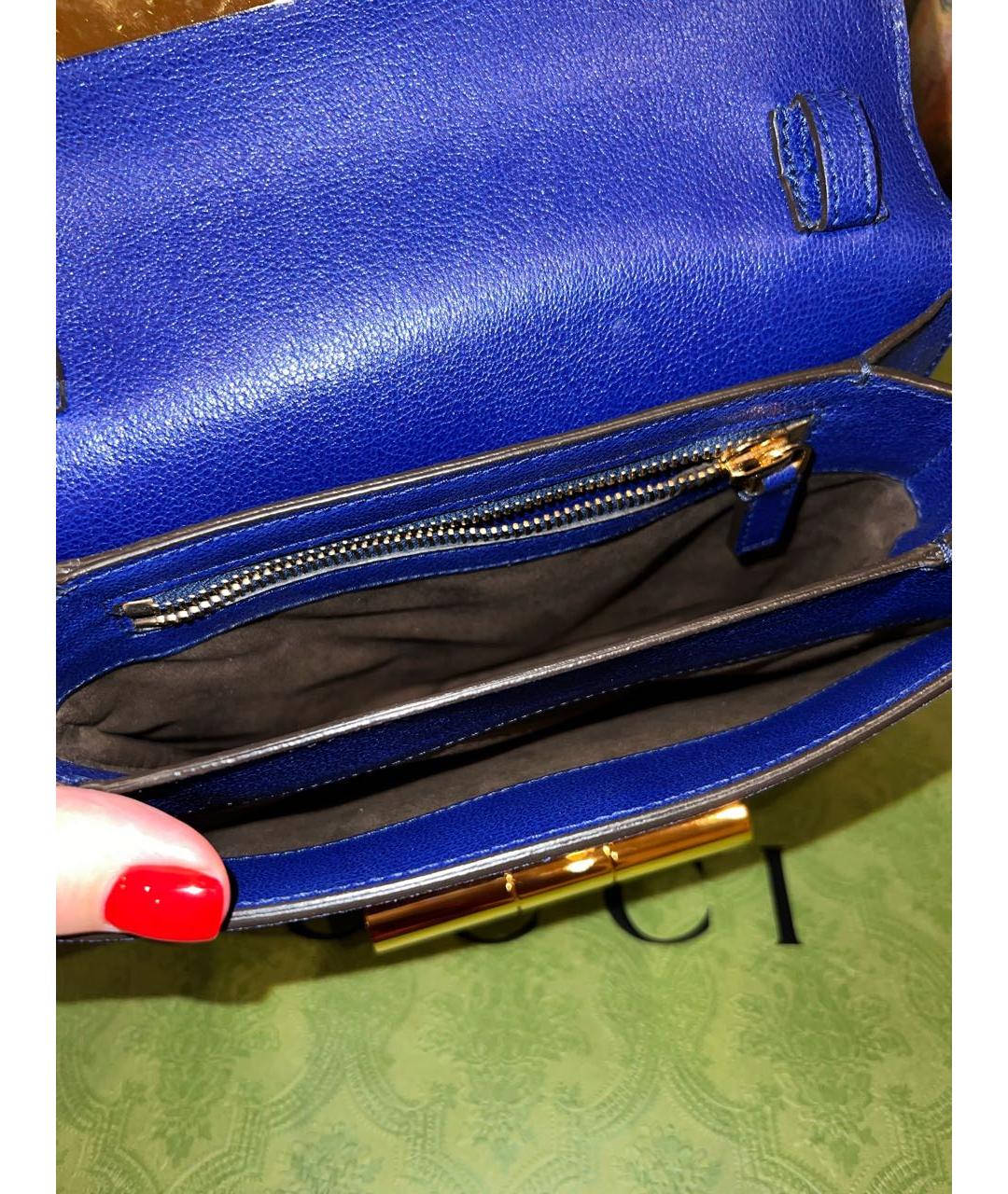 TOM FORD Синяя замшевая сумка через плечо, фото 5