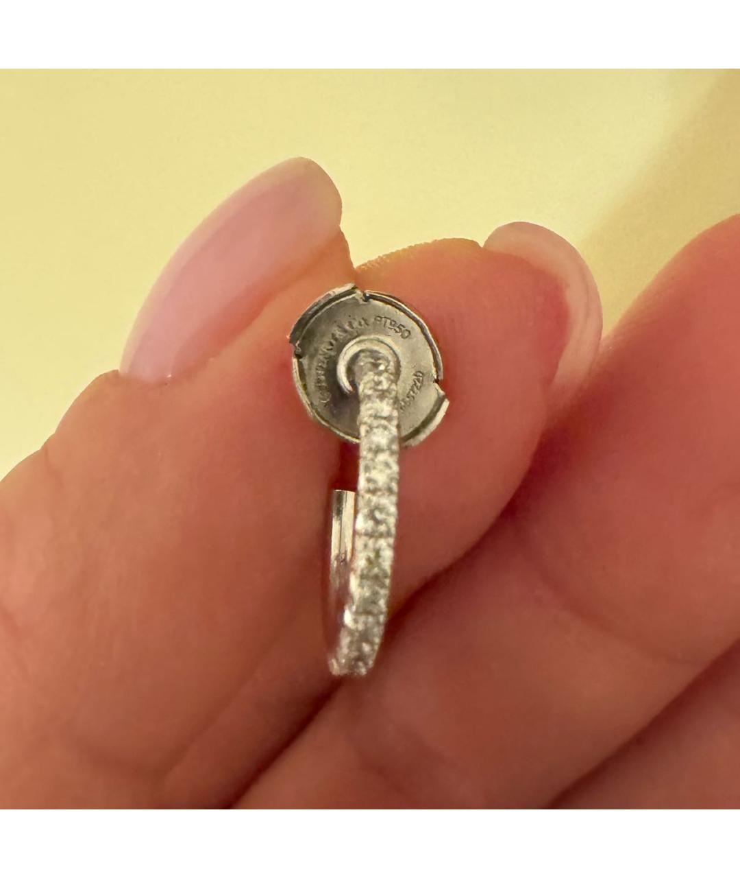 TIFFANY&CO Белые серьги из белого золота, фото 3