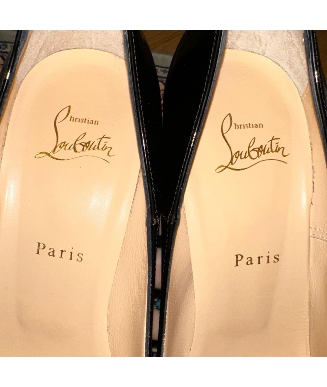 CHRISTIAN LOUBOUTIN Черные кожаные туфли, фото 5