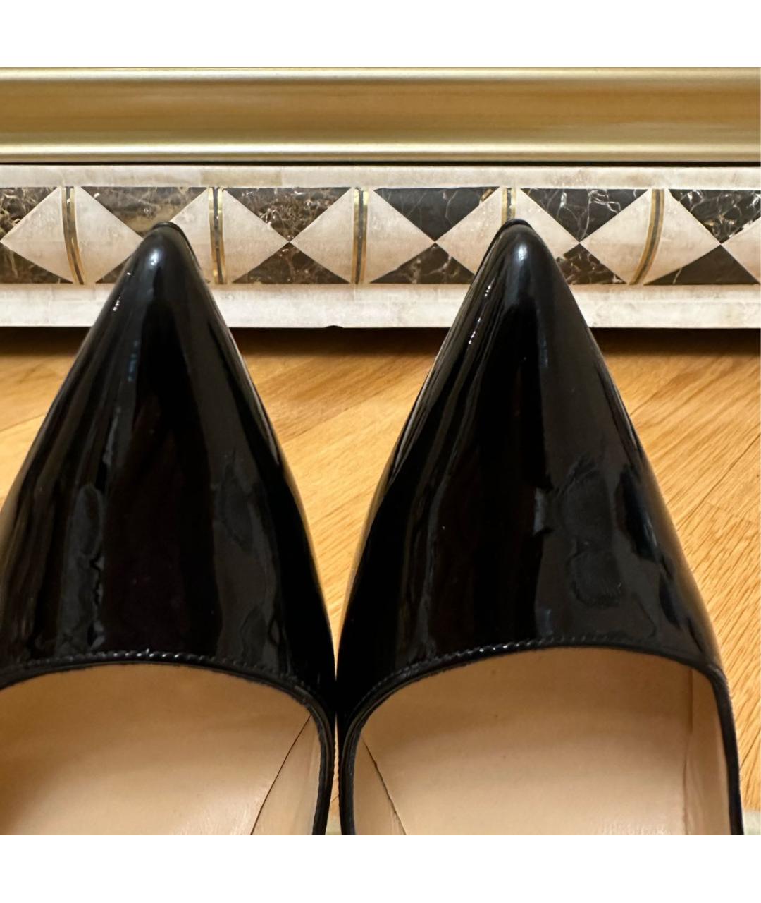 CHRISTIAN LOUBOUTIN Черные кожаные туфли, фото 6