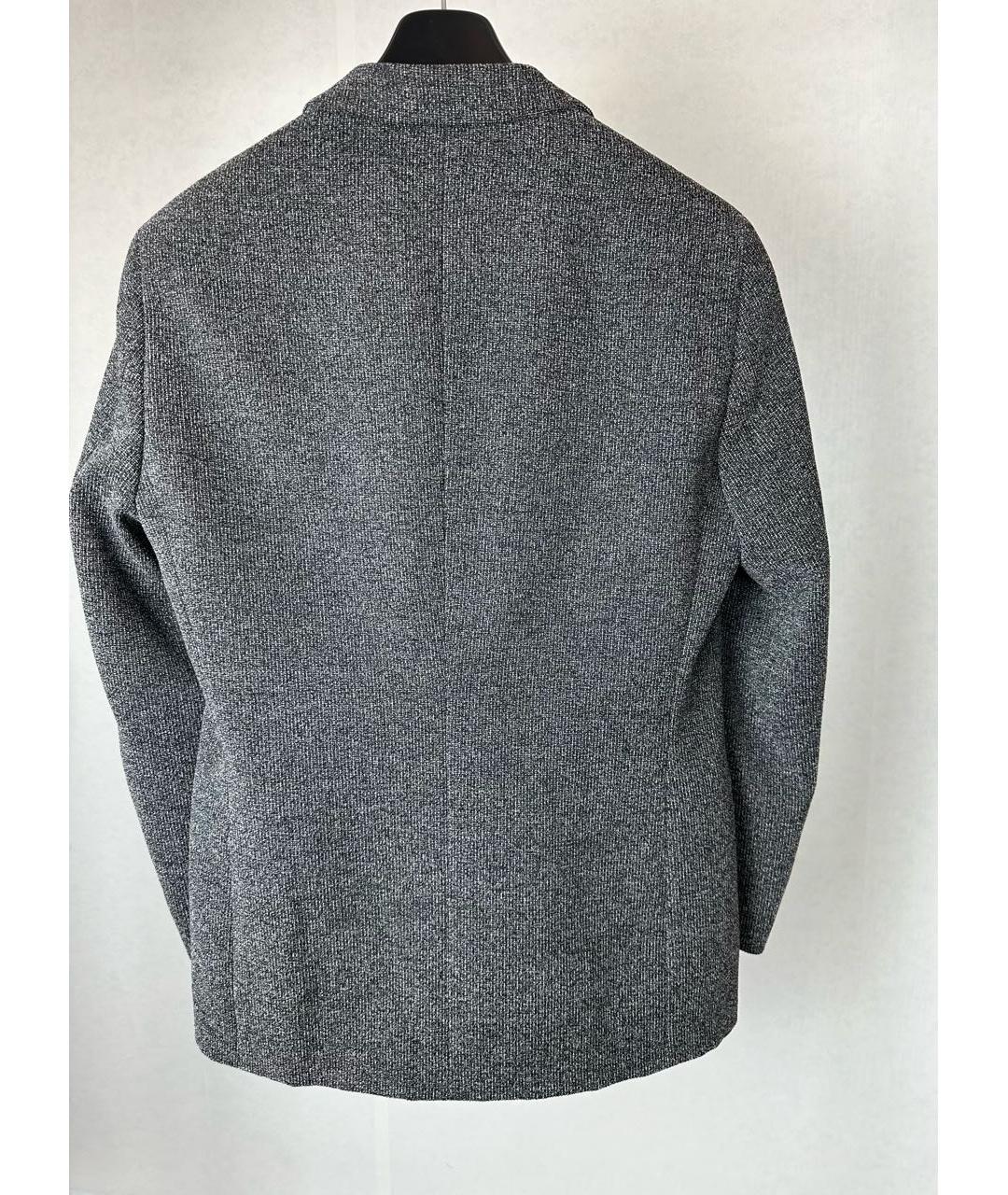 EMPORIO ARMANI Серый хлопковый пиджак, фото 2