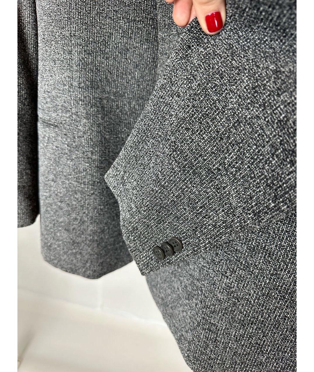 EMPORIO ARMANI Серый хлопковый пиджак, фото 7