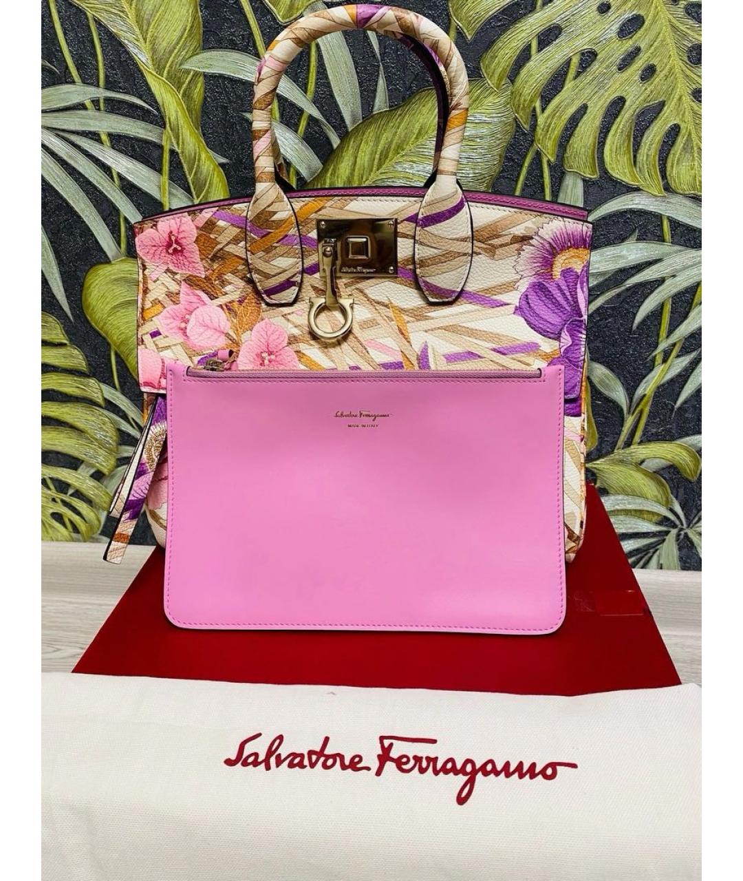 FERRAGAMO Мульти кожаная сумка с короткими ручками, фото 4