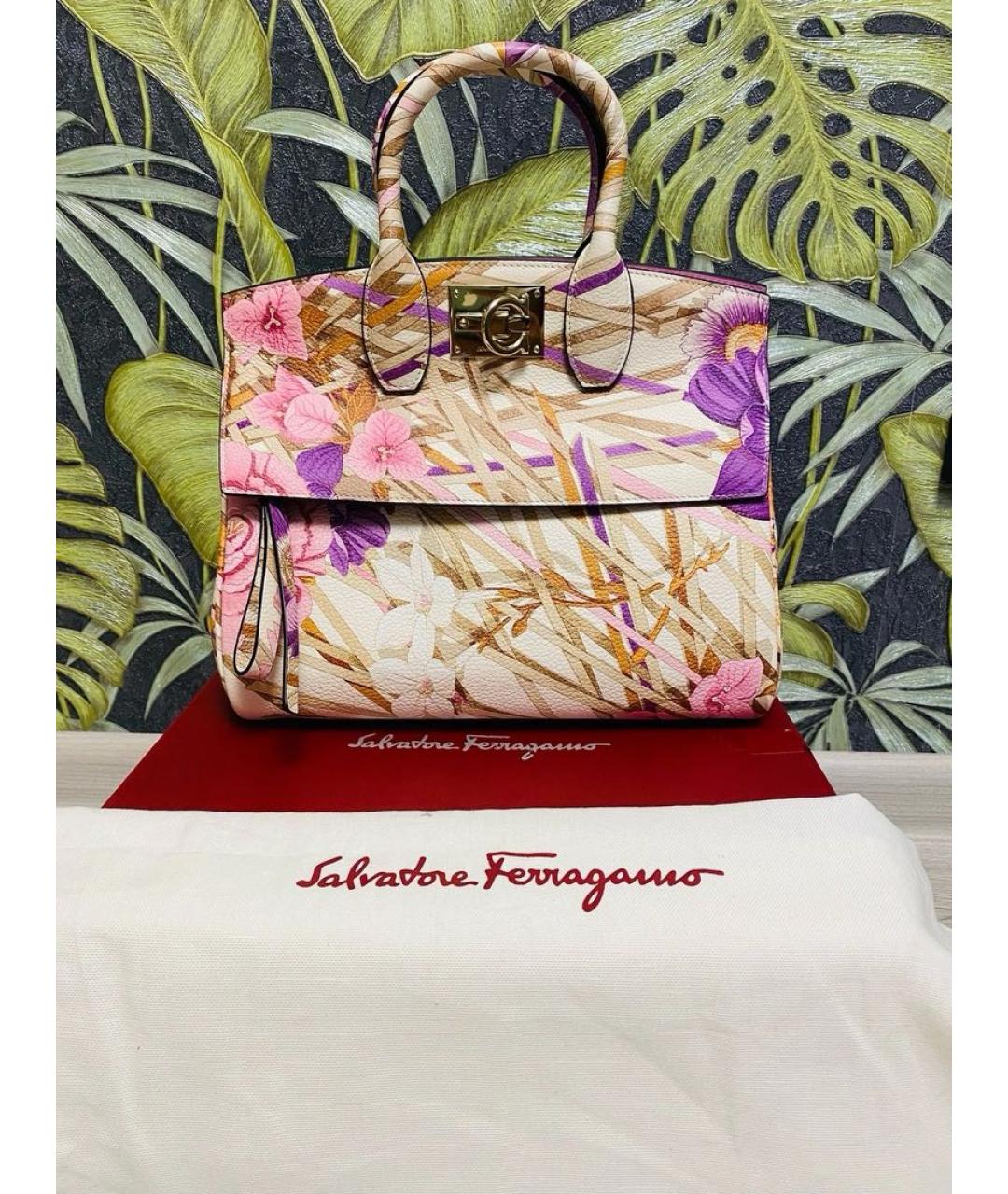 FERRAGAMO Мульти кожаная сумка с короткими ручками, фото 2
