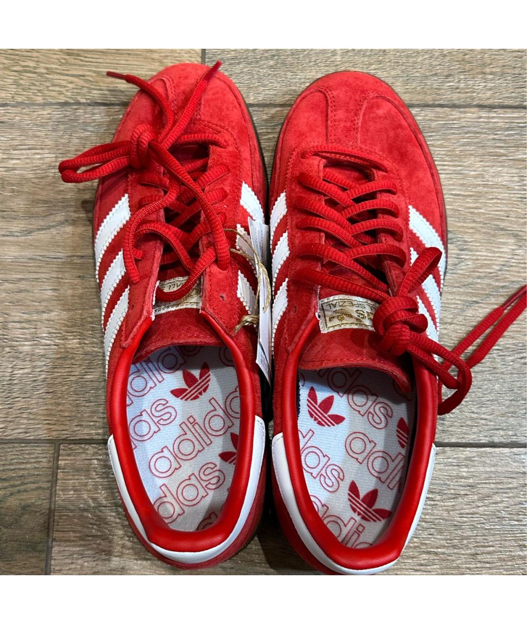 ADIDAS Красные замшевые кеды, фото 3
