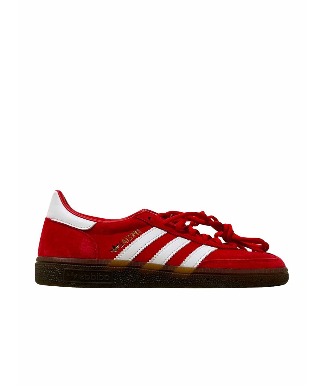 ADIDAS Красные замшевые кеды, фото 1