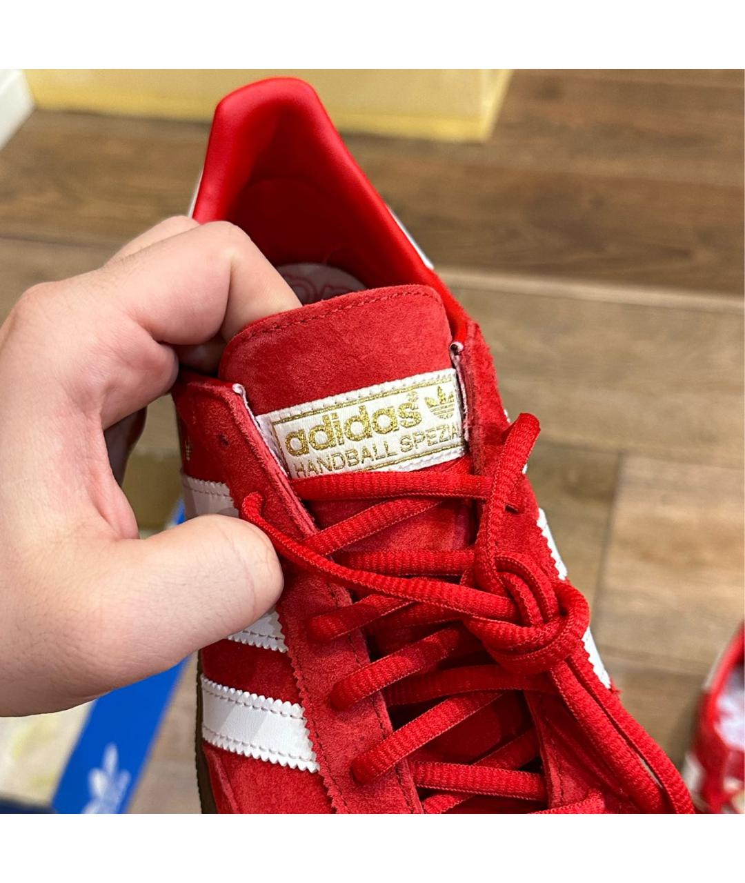 ADIDAS Красные замшевые кеды, фото 5