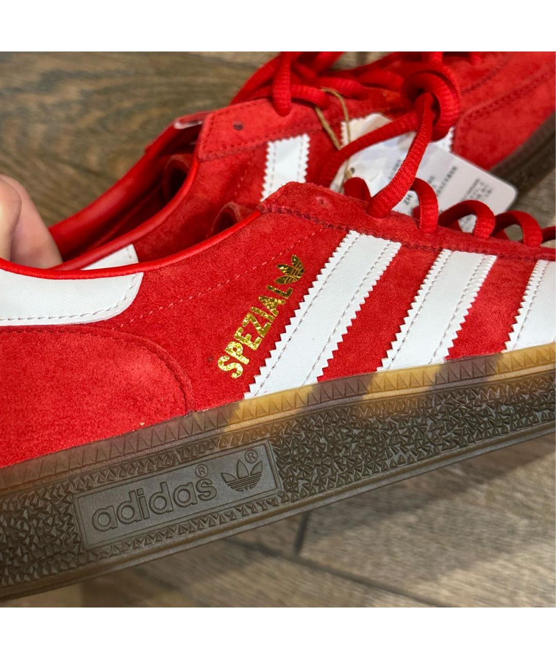 ADIDAS Красные замшевые кеды, фото 7