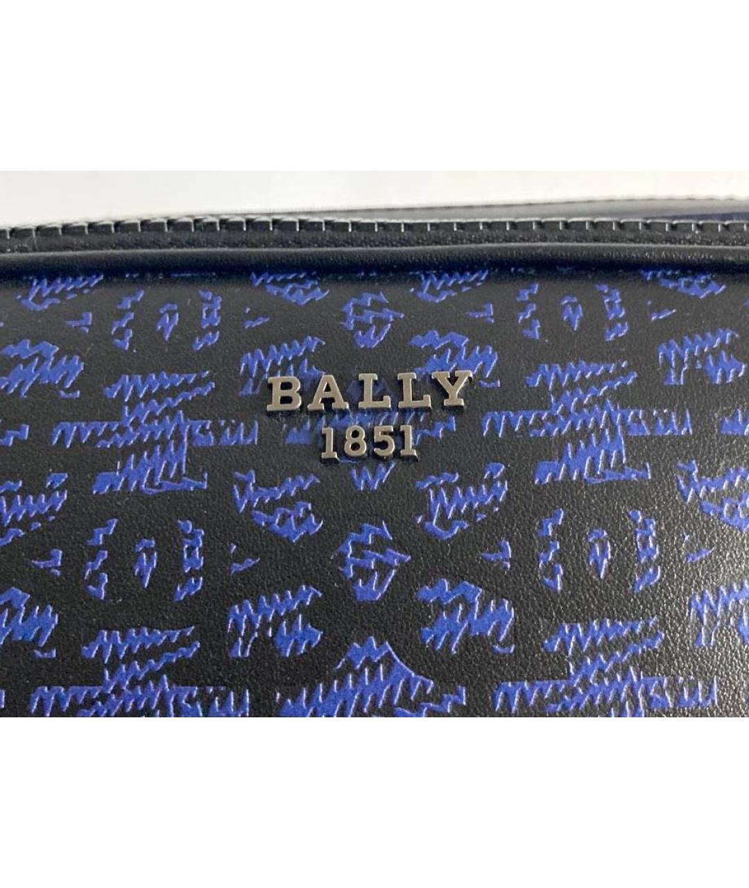BALLY Темно-синяя поясная сумка из искусственной кожи, фото 8