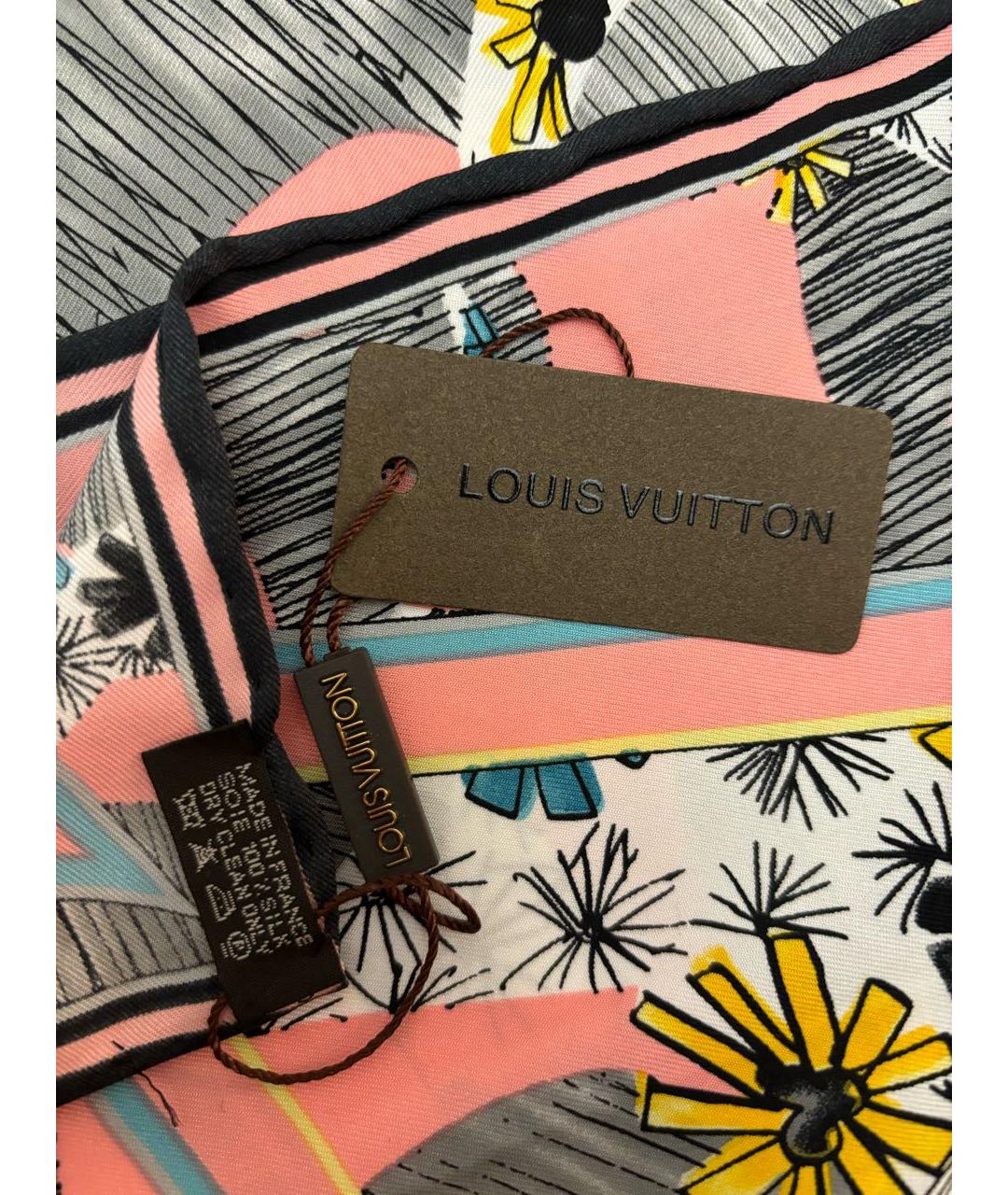 LOUIS VUITTON PRE-OWNED Мульти шелковый платок, фото 3