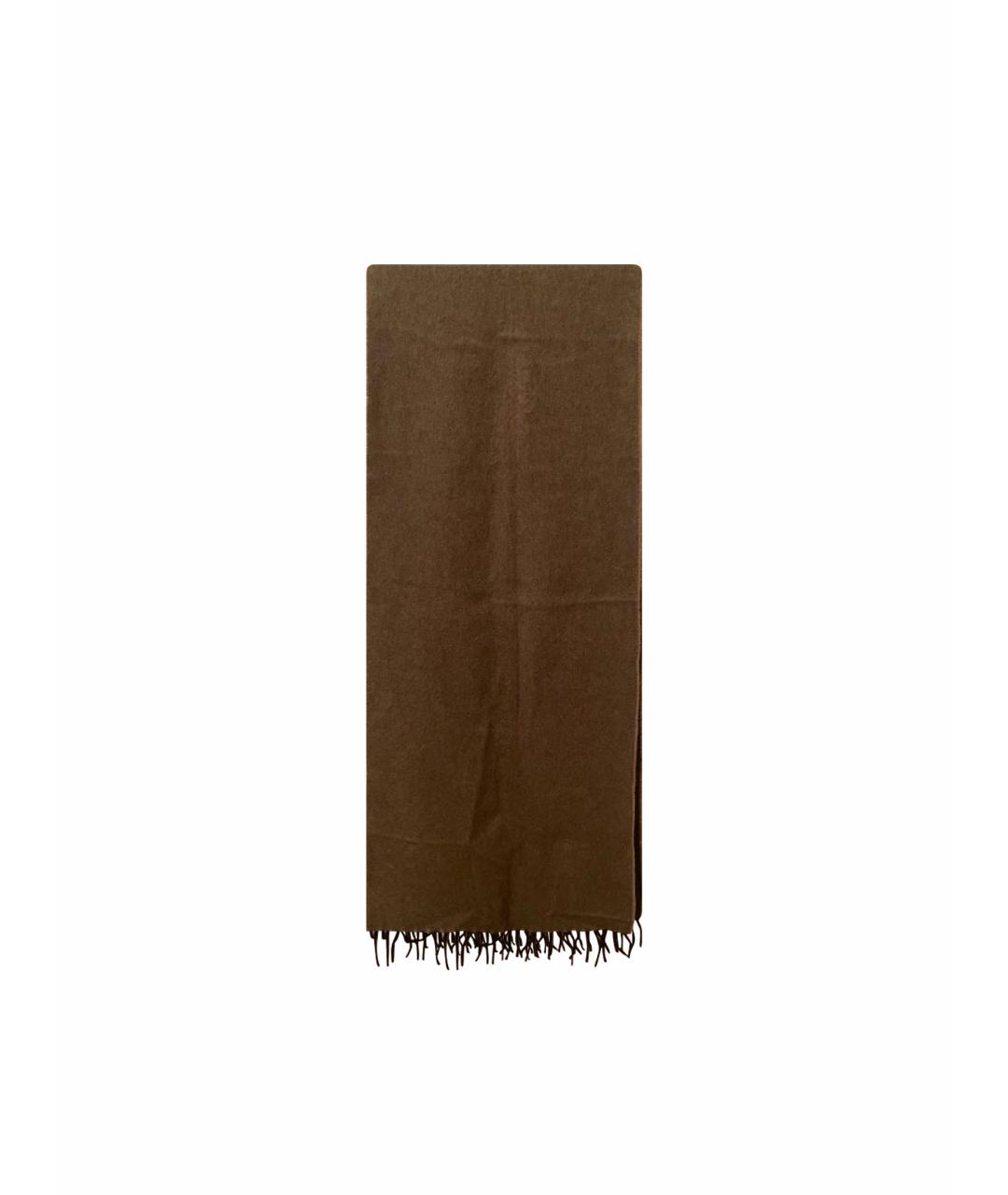 CANALI Коричневый кашемировый шарф, фото 1