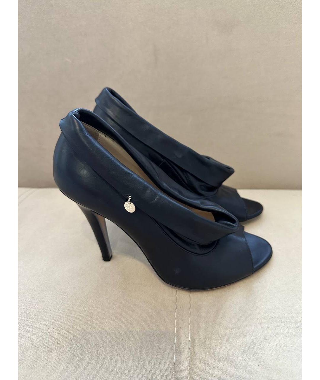 ELISABETTA FRANCHI Черные кожаные туфли, фото 9