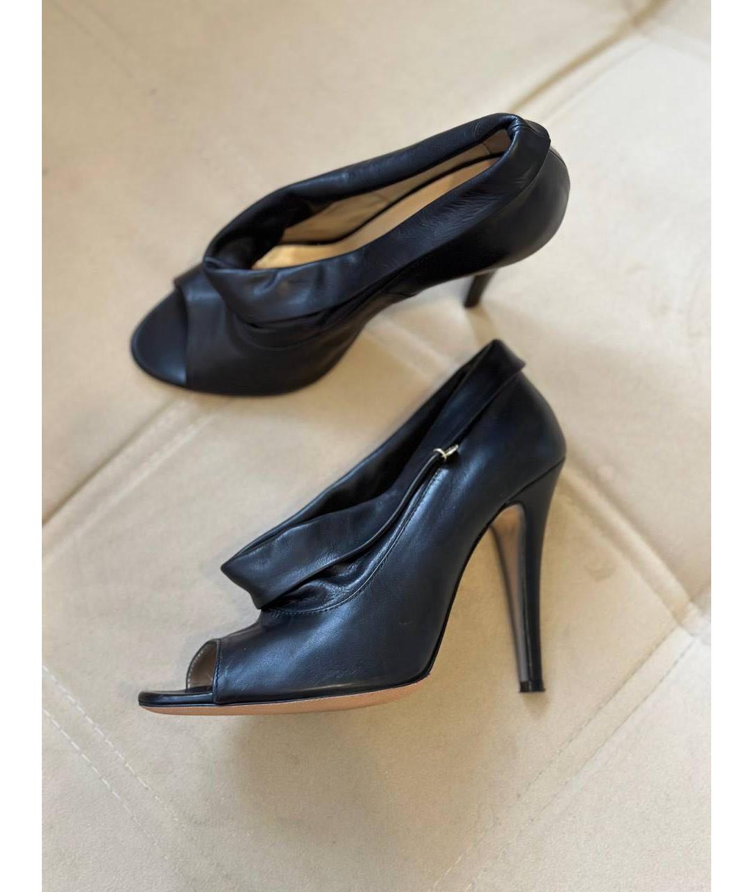 ELISABETTA FRANCHI Черные кожаные туфли, фото 6