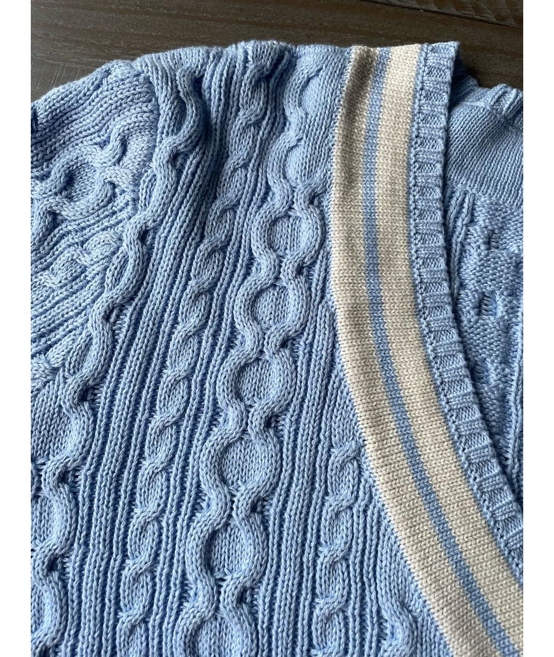 RALPH LAUREN Голубой хлопковый джемпер / свитер, фото 5