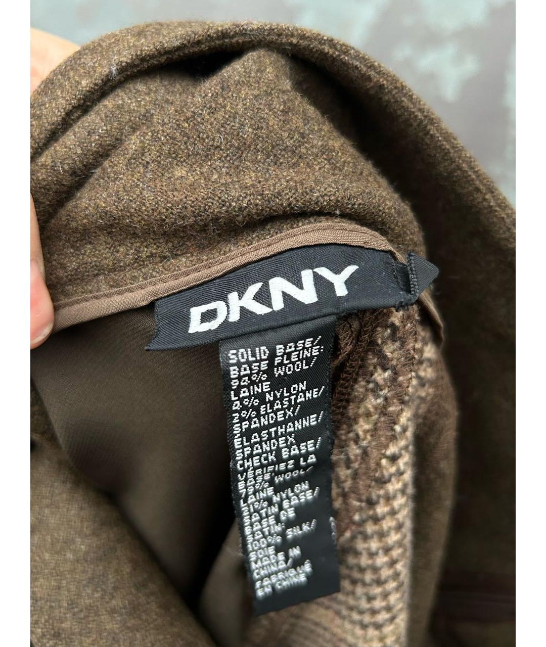 DKNY Коричневая юбка миди, фото 3