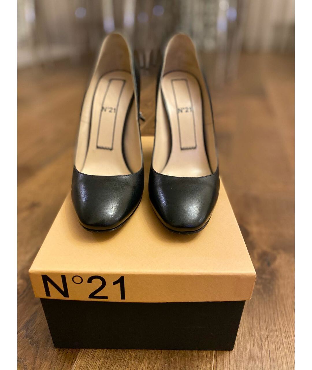 NO. 21 Черные кожаные туфли, фото 5