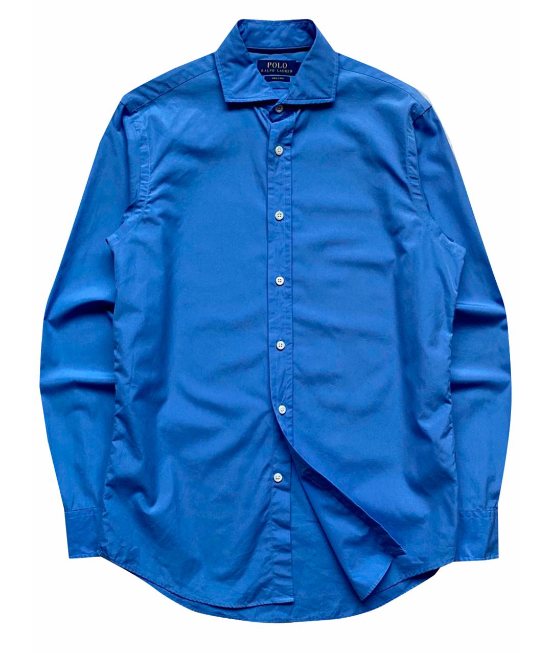 POLO RALPH LAUREN Голубая хлопковая классическая рубашка, фото 1