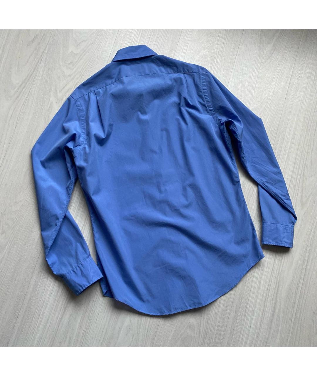 POLO RALPH LAUREN Голубая хлопковая классическая рубашка, фото 5