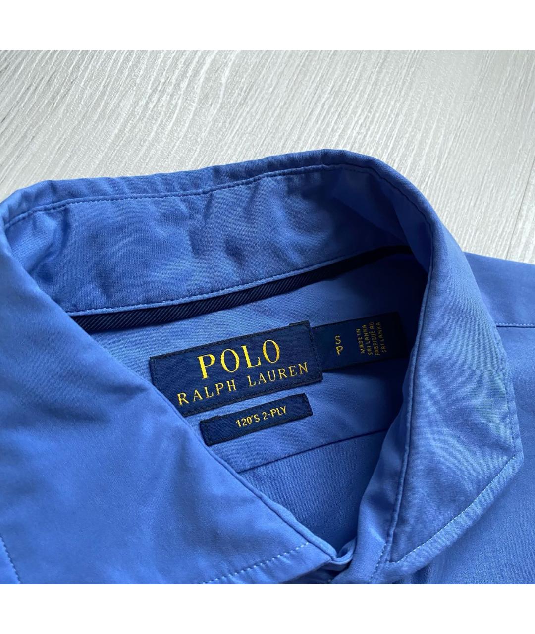POLO RALPH LAUREN Голубая хлопковая классическая рубашка, фото 4