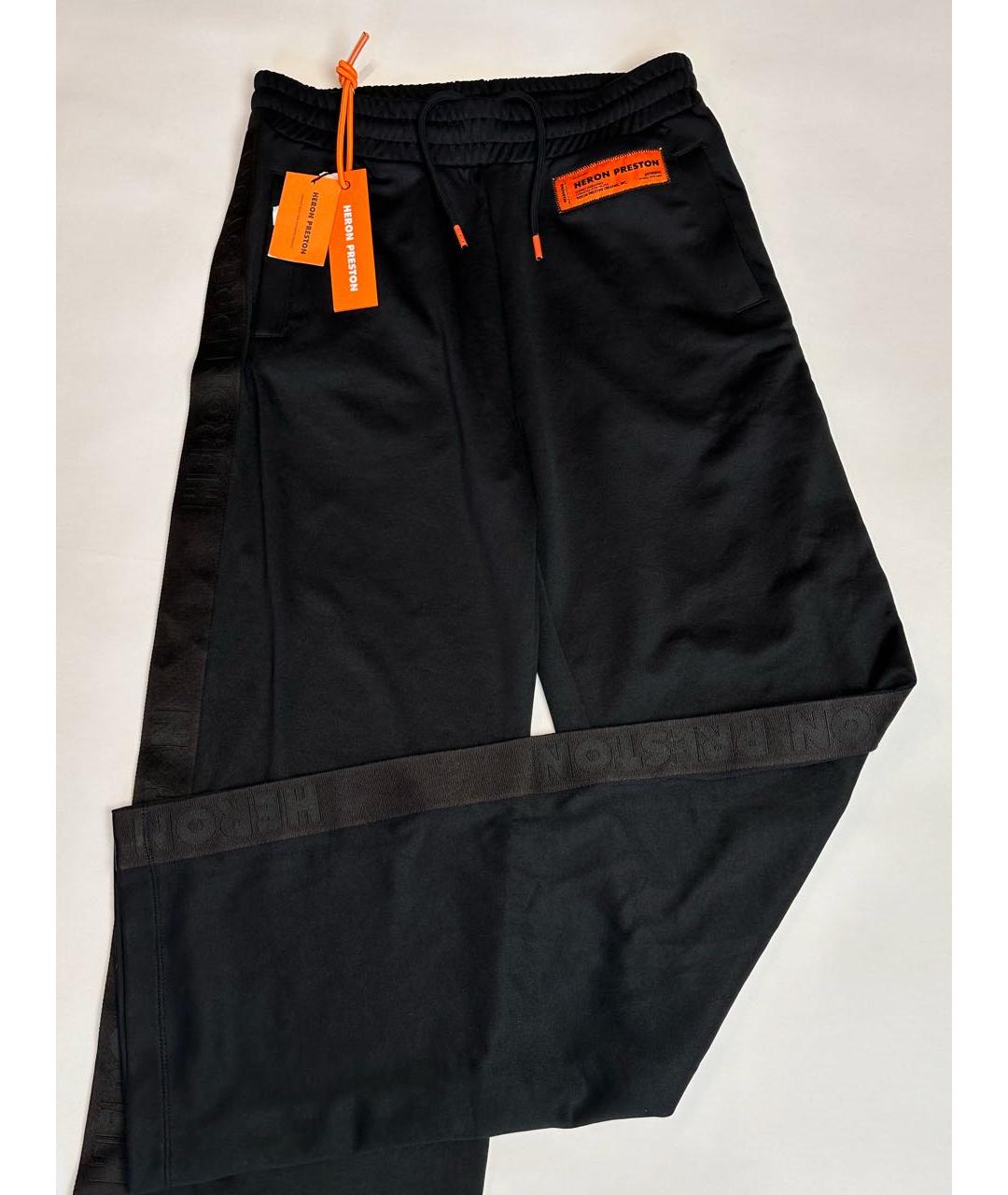 HERON PRESTON Черные полиэстеровые повседневные брюки, фото 7