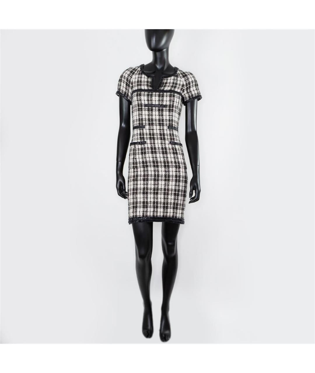 CHANEL Белое шерстяное повседневное платье, фото 4