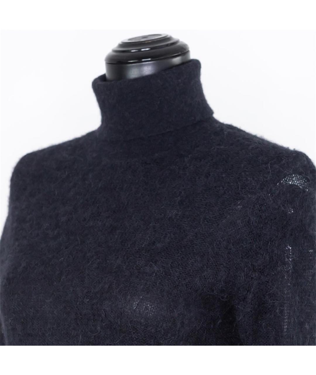 HELMUT LANG Черный шерстяной джемпер / свитер, фото 2