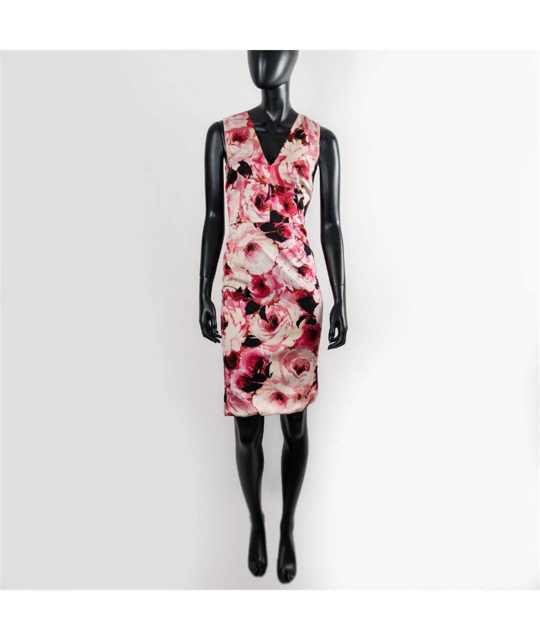DOLCE&GABBANA Розовое ацетатное повседневное платье, фото 4