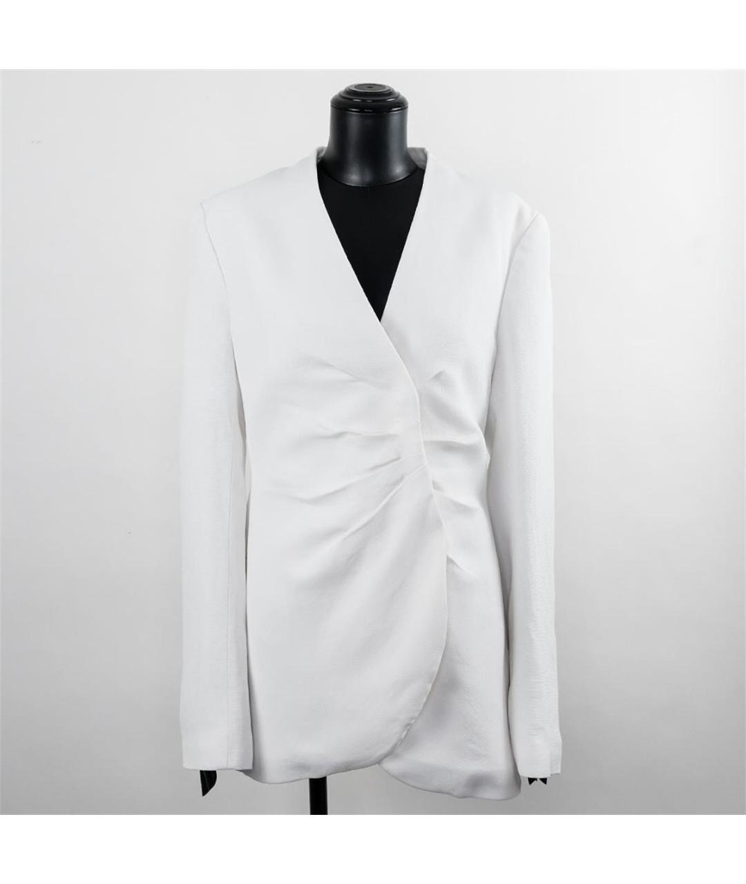 JIL SANDER Белый вискозный жакет/пиджак, фото 4