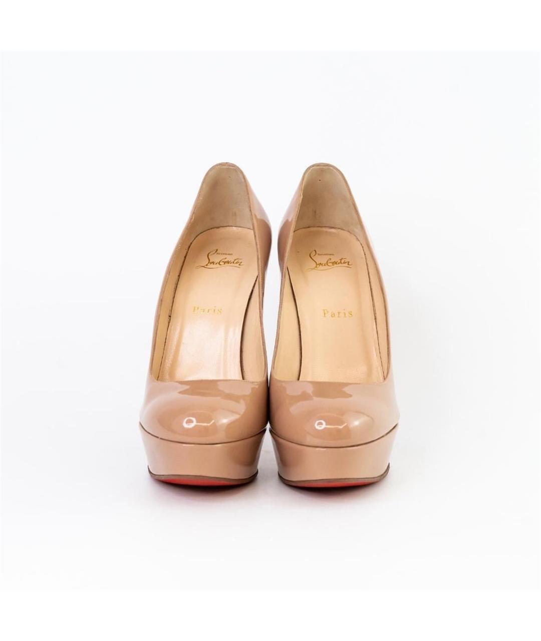 CHRISTIAN LOUBOUTIN Бежевые туфли из лакированной кожи, фото 3