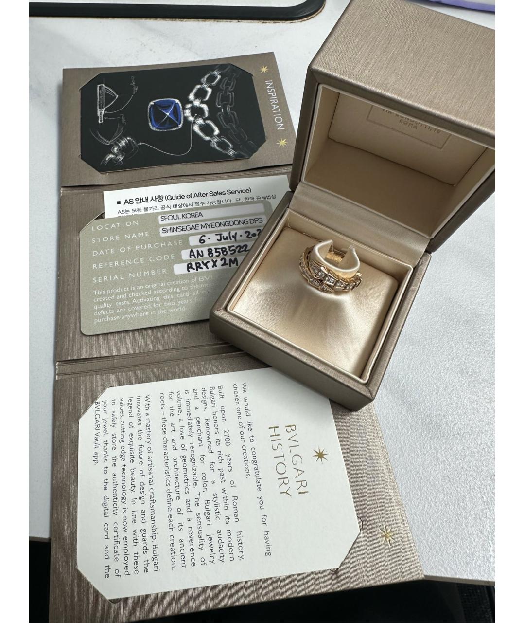 BVLGARI Золотое кольцо из розового золота, фото 2