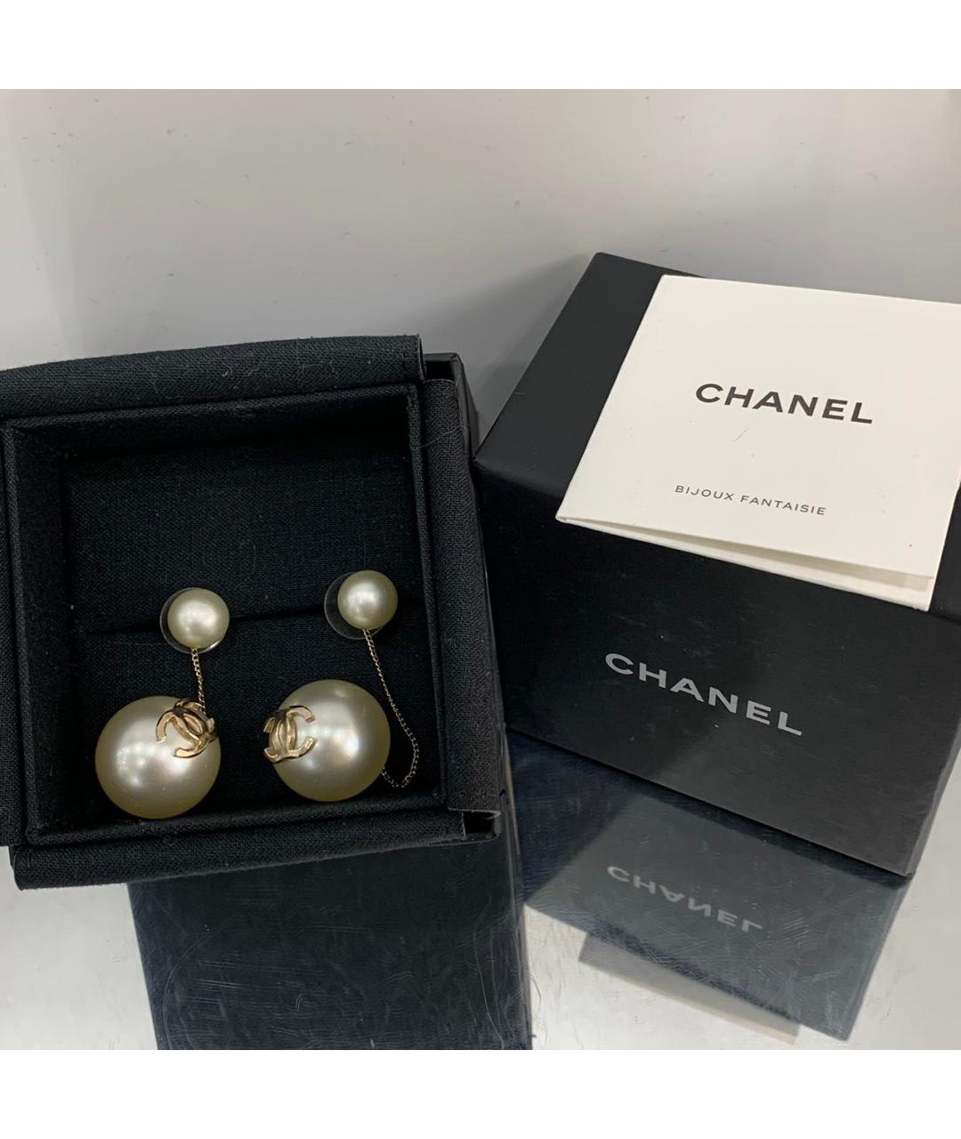 CHANEL Золотые серьги, фото 6