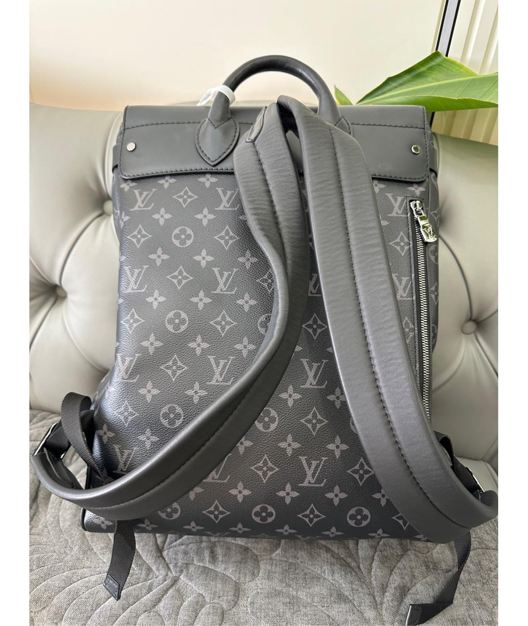 LOUIS VUITTON Черный кожаный рюкзак, фото 3