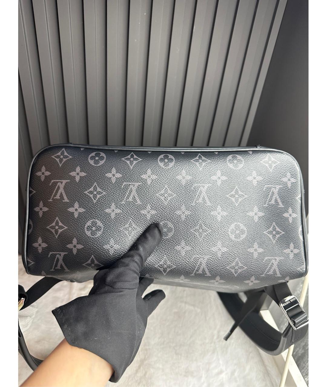 LOUIS VUITTON Черный кожаный рюкзак, фото 8
