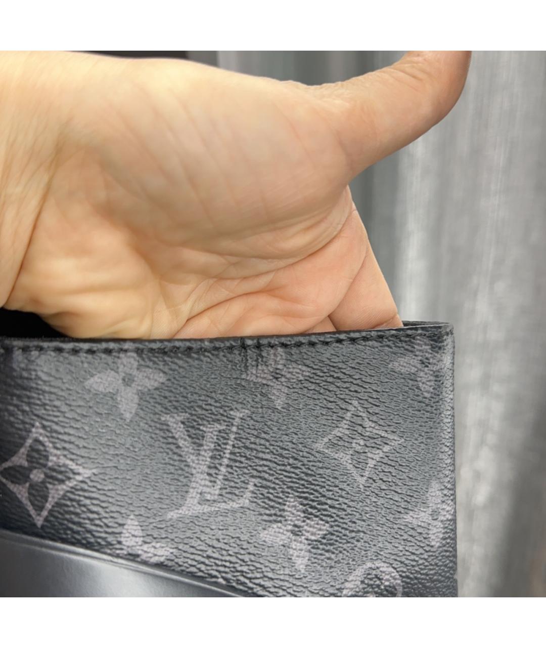 LOUIS VUITTON Черный кожаный рюкзак, фото 9